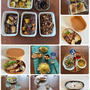 1週間のつくりおきおかずと、それを使って作る昼ごはん、晩ごはん、お弁当