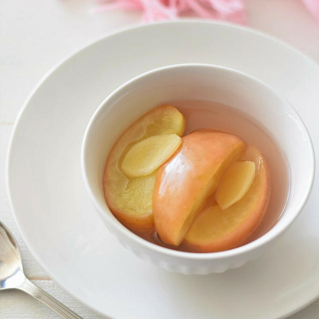 【薬膳料理】りんごとしょうがのコンポート♡免疫力アップ！身体を温める♪お通じを良くする♪