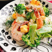 オリジン風海老とブロッコリーのサラダ(動画レシピ)/Shrimp and broccoli egg salad.