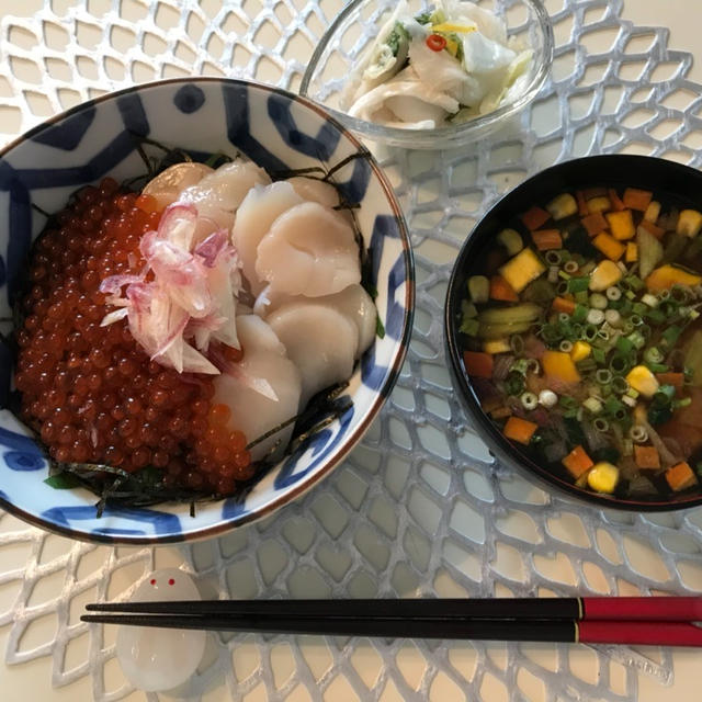 "自家製イクラの醤油漬け丼”