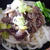 牛ごぼうのしぐれ煮でぶっかけうどん