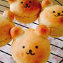 白ねり胡麻のくまちゃんパン♪ハムチーズサンド♪