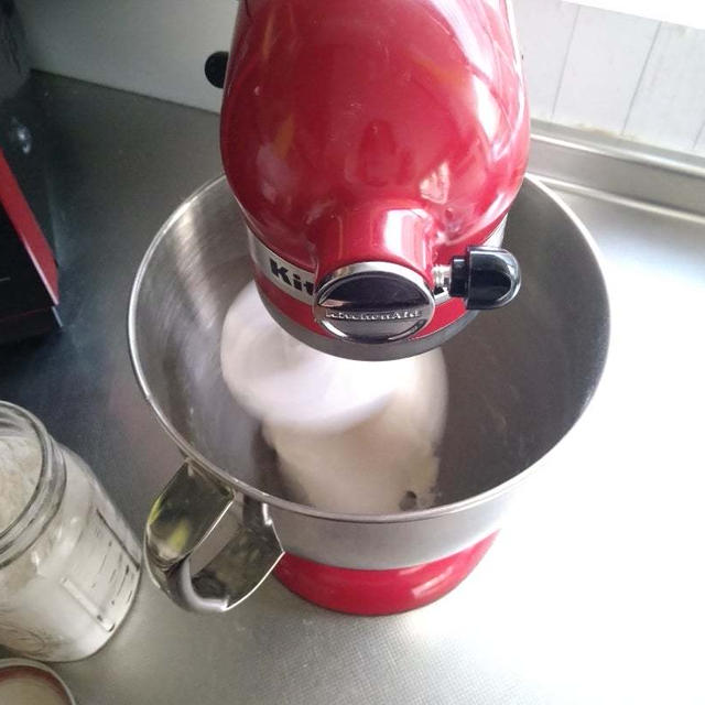 キッチンエイドでのパン生地作り