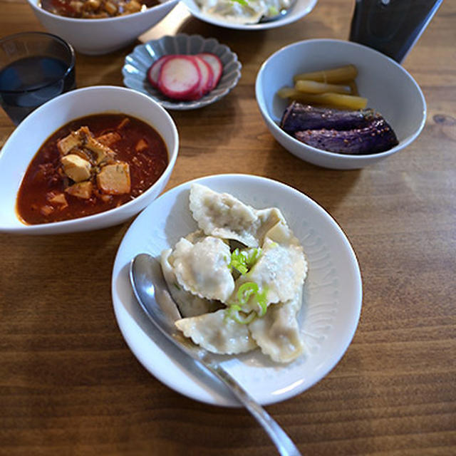 自家製水餃子と麻婆