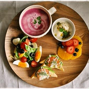 オープンサンドの朝ごはんとらん丸さん