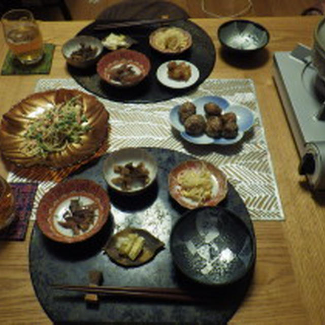 2/18の晩ごはん　トマト鍋と小鉢4品で簡単に(^_-)-☆