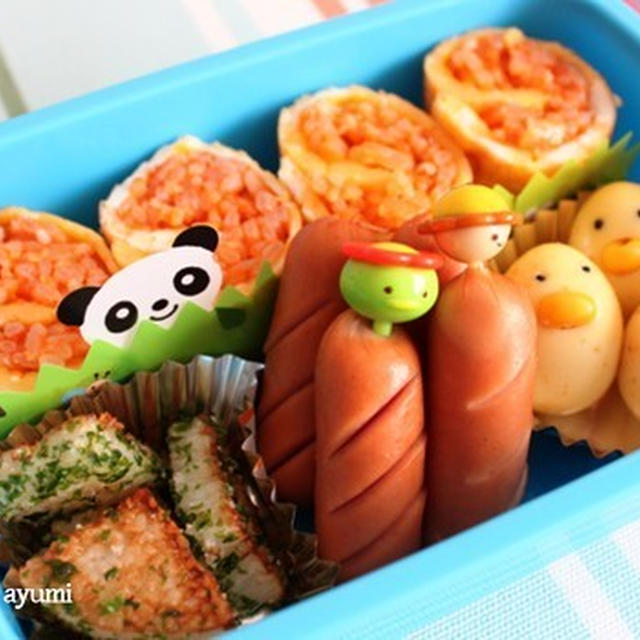 幼稚園のお弁当 オムライスロール By Ayumiさん レシピブログ 料理ブログのレシピ満載