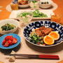 ストウブで『豚の角煮』の献立。