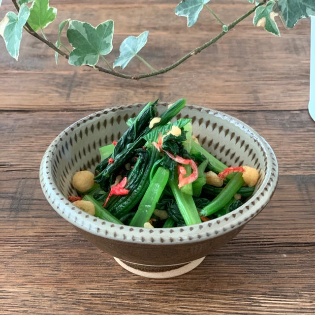 今日のお手軽一品料理！小松菜の旨味和え