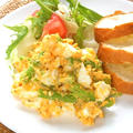 卵とチーズでコク旨〜ランチにオススメ簡単デリ風！アスパラガスとゆで卵のサラダ。