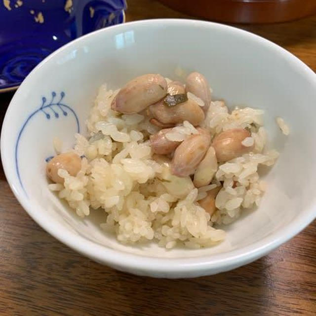 生落花生煮を活かした炊き込みご飯　（レシピ）