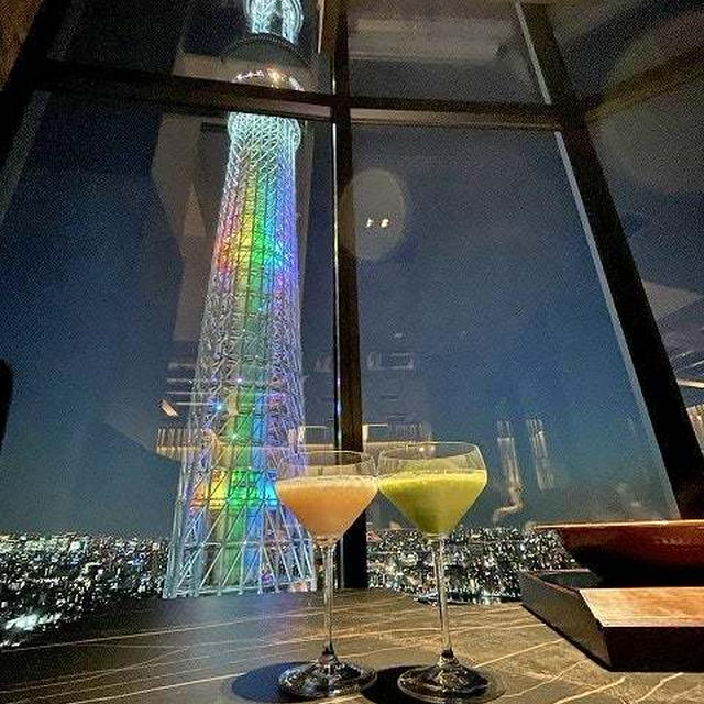 東京観光のハイライト♪スカイツリーの絶景レストラン「甲梅」で、極上しゃぶしゃぶディナー
