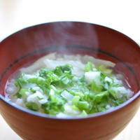 土鍋で「七草粥」