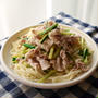 ごまダレ冷麦の豚しゃぶのっけ