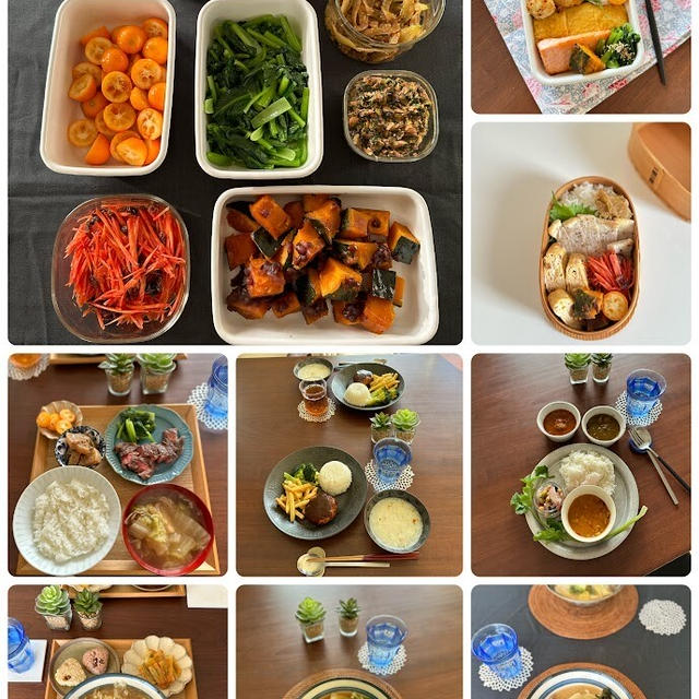 1週間の日持ちおかずとそれを使って作る50代オット用弁当、大学生次女とのおうちお昼ごはん、晩ごはんの献立、おまけはオットお気に入りの店のクリスマス限定チョコ