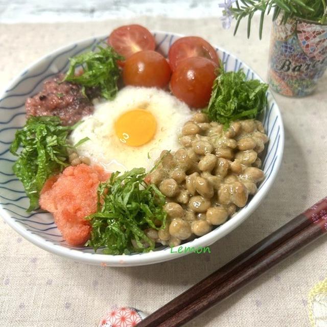 酵素玄米でねばとろ丼
