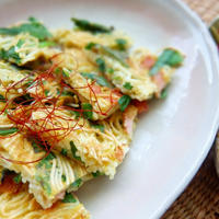 カレー風味のそうめんチヂミ♪