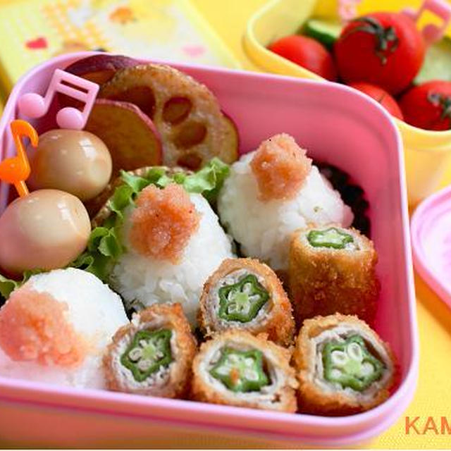 夏休みのお弁当♪ そのまま食べれる海苔カップ