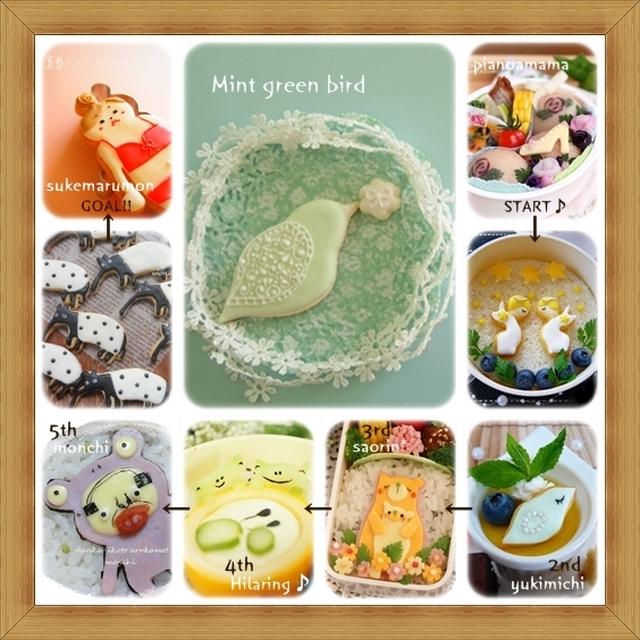 キャラ弁界大御所たちとのリレーまとめ♪　Mint green bird　！！