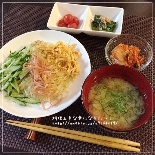 【献立】6/5 冷やし中華の献立♪と、我が家の事件簿。5100円事件！