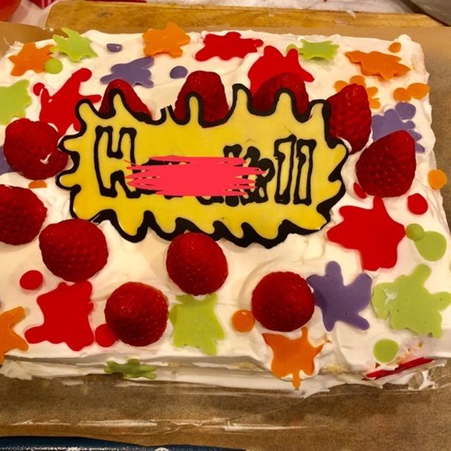 チョコペンで簡単 スプラトゥーンデコの誕生日ケーキ By 川津由紀子さん レシピブログ 料理ブログのレシピ満載