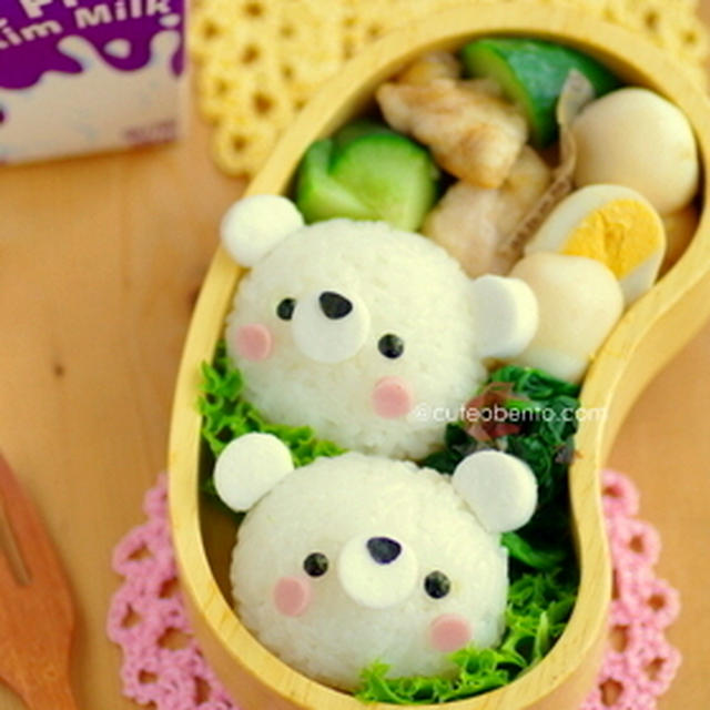 しろくまちゃんのおにぎりキャラ弁