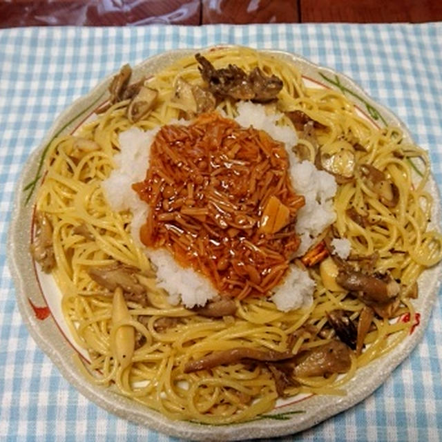 大根おろしのキノコの和風パスタ（創作パスタ）