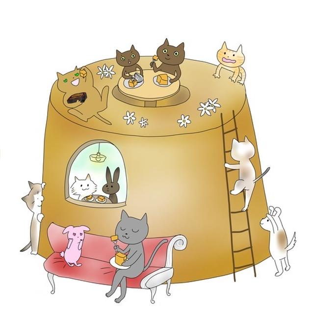 ひなちゃんシフォンケーキと、お空の仲間たち♪