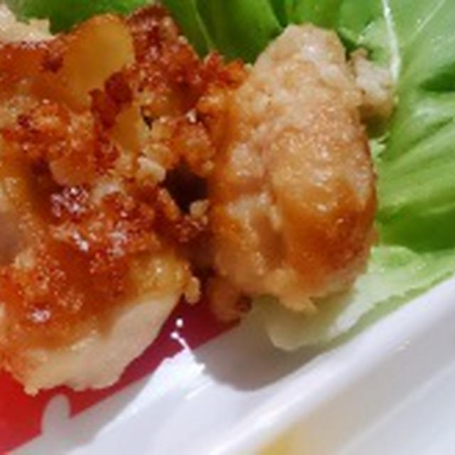 昨日の晩ご飯。揚げない鶏竜田♪