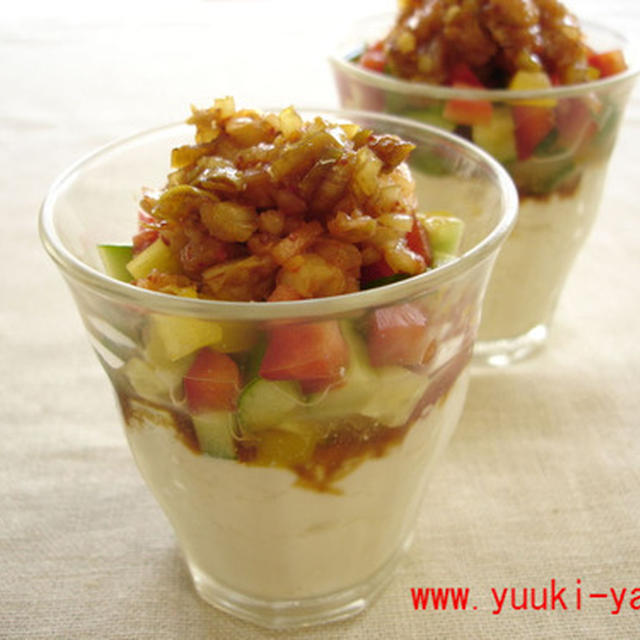 ☆夏野菜とキムチdeピビン冷やっこ・レシピ☆