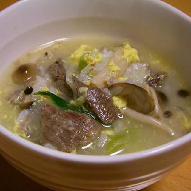 牛すじ肉の塩クッパ