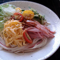 ひやむぎ冷麺。