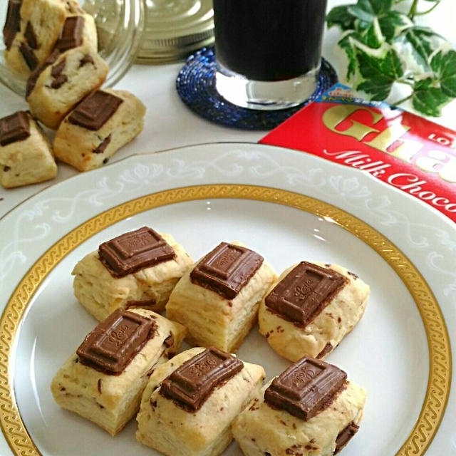《レシピ有》板チョコ1枚！思い立ったらすぐ♪ざく旨チョコスコーン、4か月健診&予防接種、食事記録
