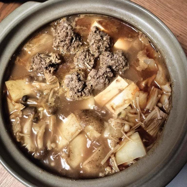 スパイスカレー鍋とおせちの残り的6品で晩酌