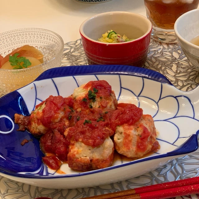 豆腐入りミートボールのトマト煮込み✨でお家ごはん✨