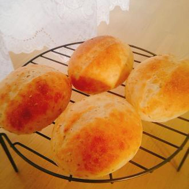 白ごまコッペパン♪鶏ハムサンド♪