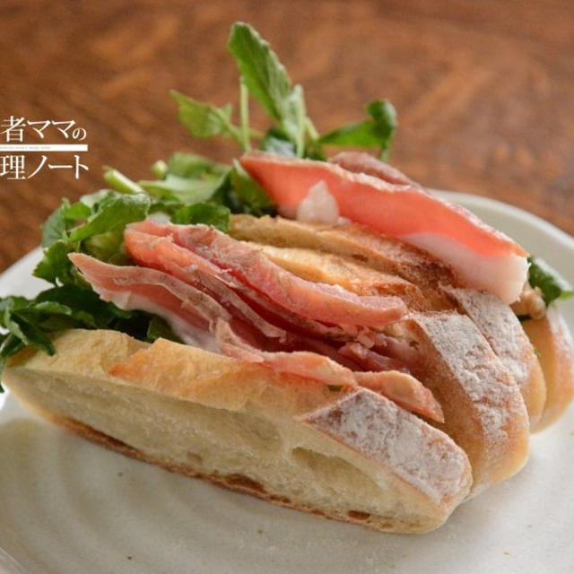 ベーコンサンドの朝ごはん