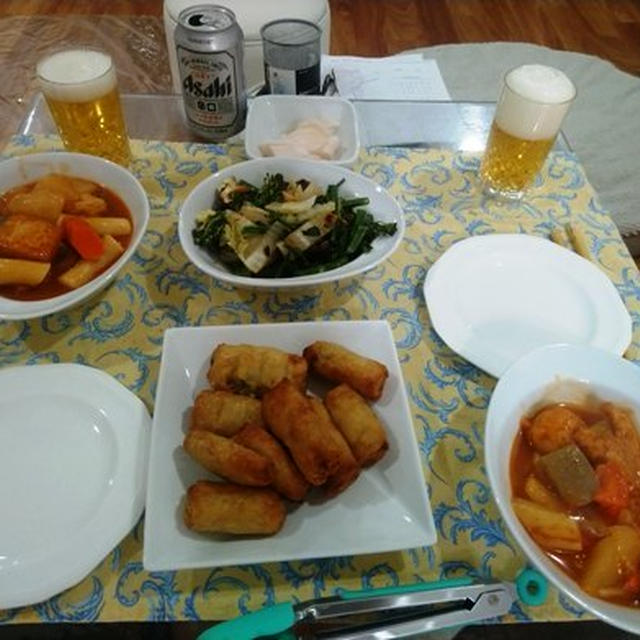 味噌づくりは当分休憩 ～ トッポキとビール