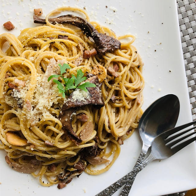 香茸のクリームパスタ🍝レシピ