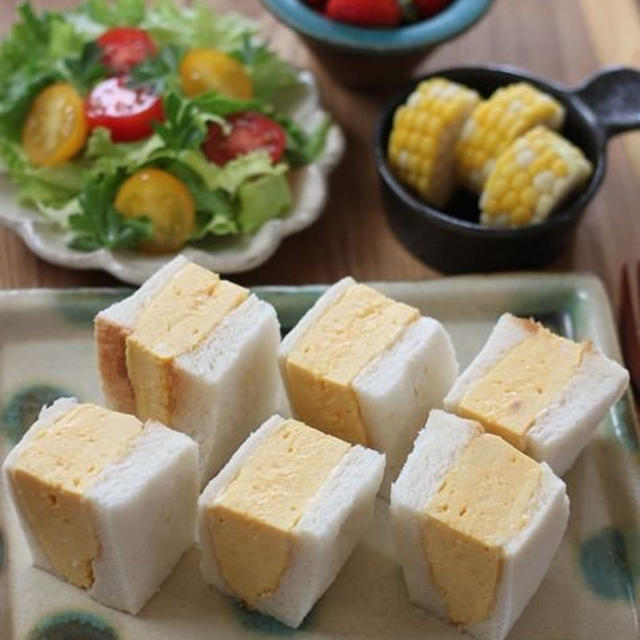 関西風ふわふわ玉子サンド(๑¯﹃¯๑)♪