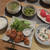 唐揚と”アンデスレッド”のポテサラの晩ご飯　と　ゼラニウムの花♪