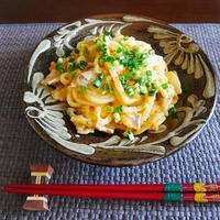 豚と玉葱入りサテトムクリームうどん