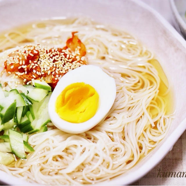 【レシピ】そうめんを使って♪焼肉屋さんの冷麺風