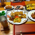 中華プレート・天ぷらなんかのお惣菜祭りにパリパリピーマンと茄子の塩水漬け