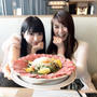 もえあずちゃん、田中里奈ちゃんと渋谷シアターテーブルでランチ〜♪かんぽ生命×食べあるキング