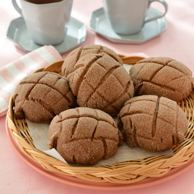 チョコメロンパン。【クッキー生地は手作り・冷凍どちらも使える】