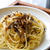 塩こんぶとニンニクとタマネギのパスタ