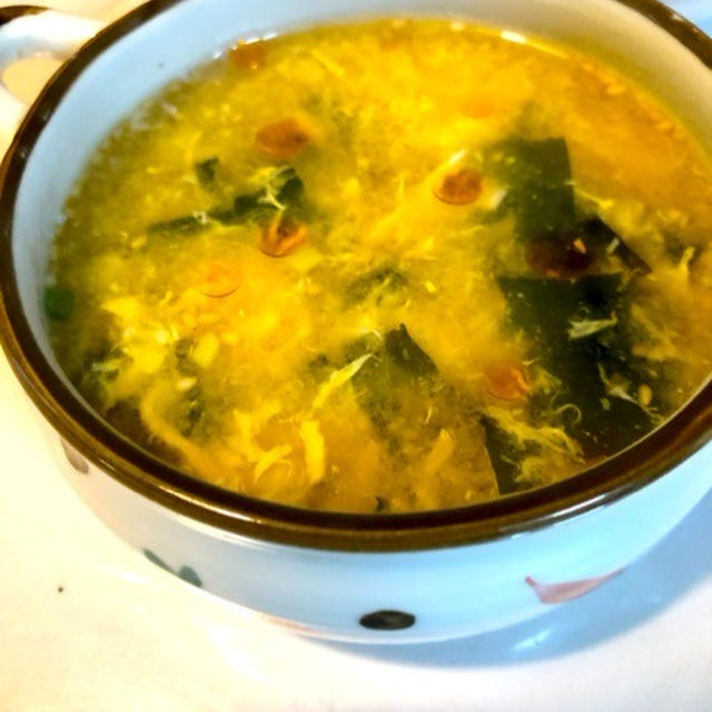 焙煎ごまスープで、めっちゃ旨！酸辣湯風スープ！