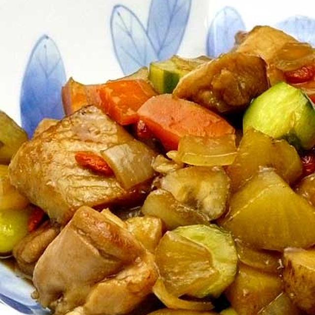 野菜たっぷり酢鶏
