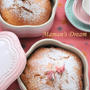 【レシピ】桜あんのケーキ　桜から新緑の季節へ。
